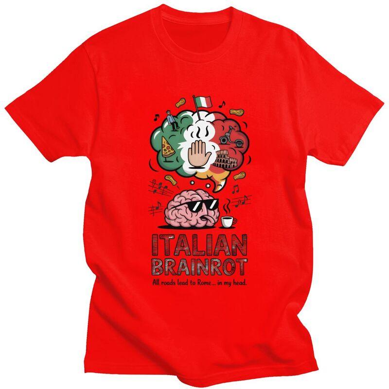 

Classic Italian Brainrot Meme Collage T Shirts Unisex Tshirt Casual Graphic Tee For Husband Father Pure Cotton Slim Fit Clothes S