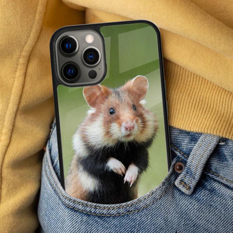 Hamster Art Soft Phone Case for iPhone 17 Air 16e Pro Max 15 Pro 13 14 Plus 11 12 MagSafe Magnetic Coque