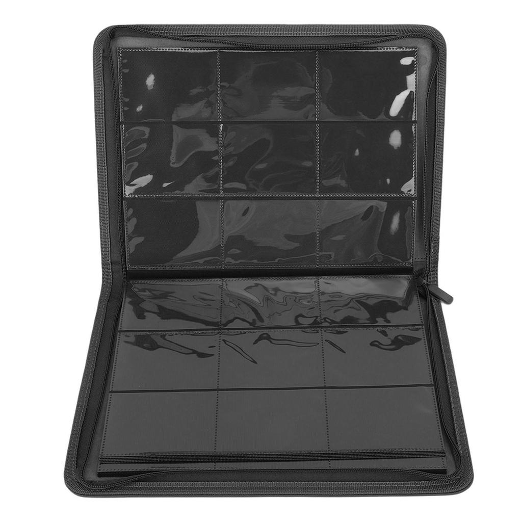 9 Pockets Card Binder Zipper Fully Enclosed PU 360 Side Loading Pocket Trading Card Album Folder