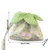 Printing Drawstring Bag Plaid Storage Bag New Bundle Pocket  Women Students