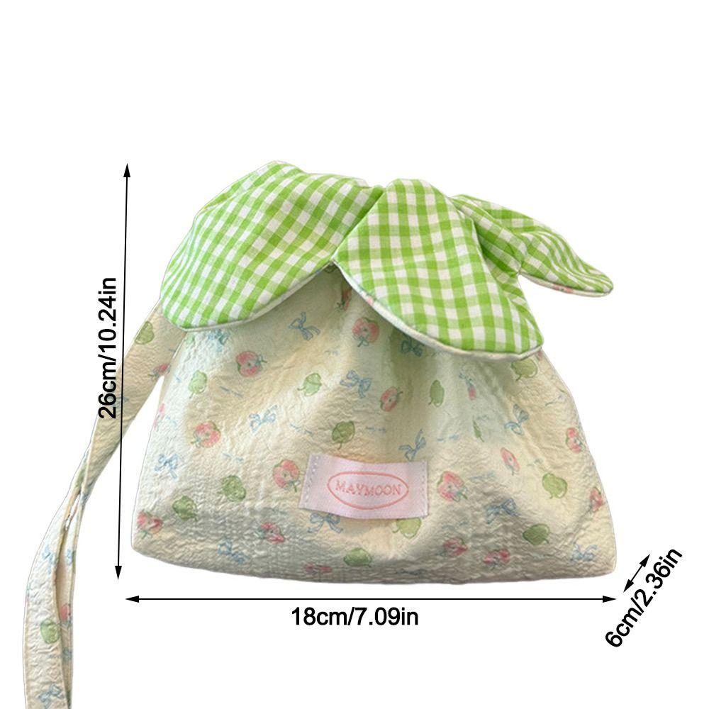 Printing Drawstring Bag Plaid Storage Bag New Bundle Pocket  Women Students