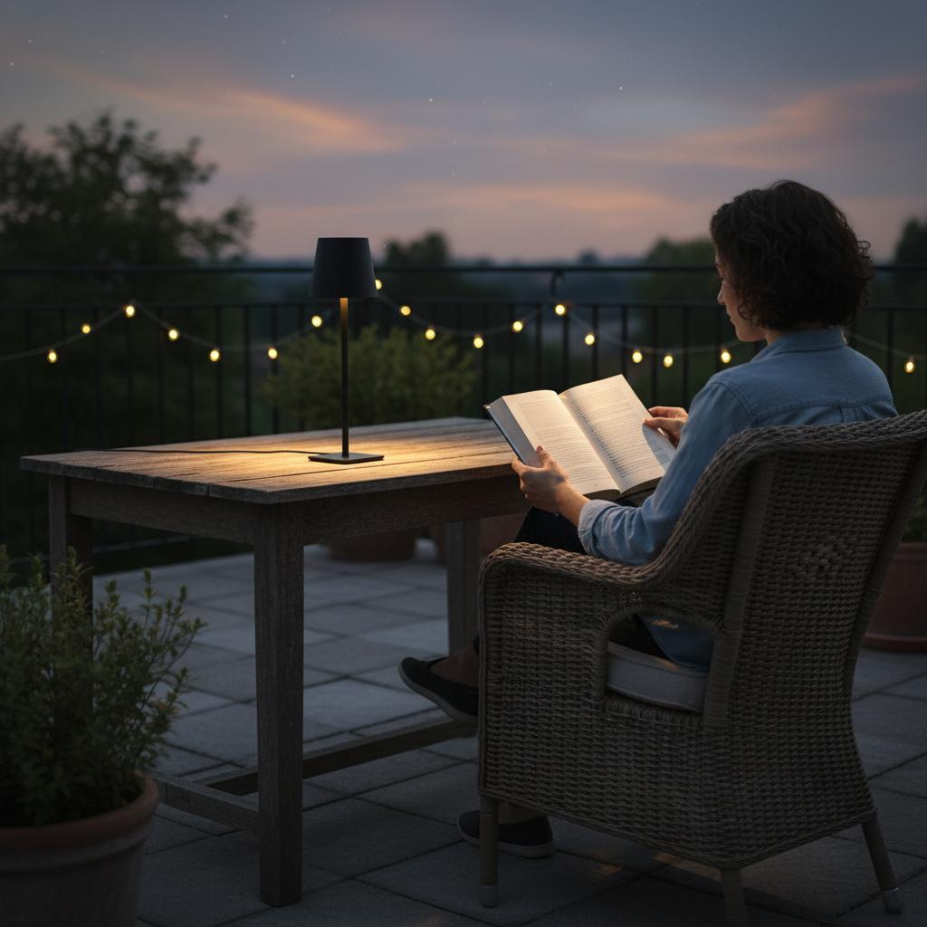 Metal Table Lamp 36 Cm Black Rechargeable With Usb-C Charging