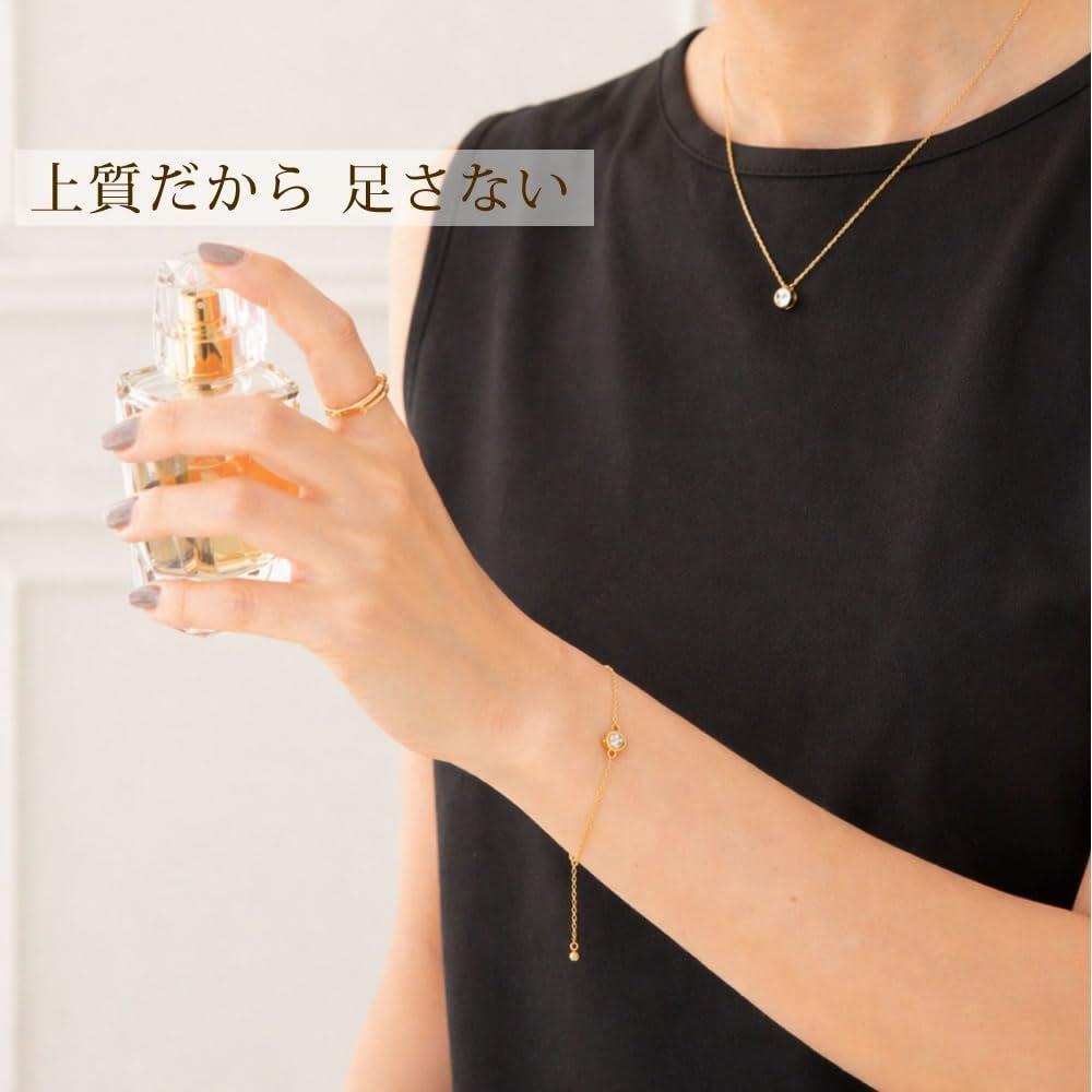 Accessories Salt DALLOZ Zirconia 14K Gold Filled Single Stone Bracelet for Women, Minimalist Dainty Adjustable Chain, Gift Box Included