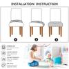 New Durable Jacquard Chair Seat Covers Removable Washable Anti-Dust Stretch Spandex Dining Room Upholstered Chair Cushion Slipco