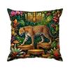 1pcs/4pcs Tropical Jungle Leopard Cushions Pillowcase Polyester Cushion Cover Throw Pillow Pillowcover Home Car Sofa Decor
