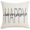 Spring and Summer Daisy Flowers Printed Linen Pillowcase Simple Gray Home Living Room Bedroom Decoration Pillowcase