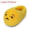 Emoji Plush Slippers With Nonslip Rubber Sole For Home Comfort And Relaxation