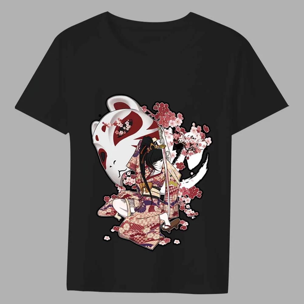 Men's Classic T-shirt Soft Top Harajuku Comics Firefox Mask Pattern Printing Series Casual O-neck Comfortable Youth Men's Shirt