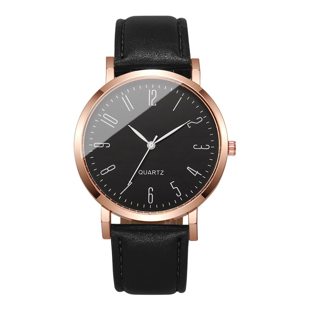 Fashion Men Business Watches Casual Leather Strap Arabic Dial Quartz Wristwatches For Mens Clock Reloj Hombre