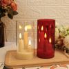 Xiaomi Clear Acrylic 3 Wick Flickering Flameless LED Candles Battery Operated Realistic Pillar Candles for Home Weddings Parties Decor