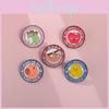 Adorable Cartoon Style Lazy Frog Round Brooch Creative Alloy Badge For Everyone