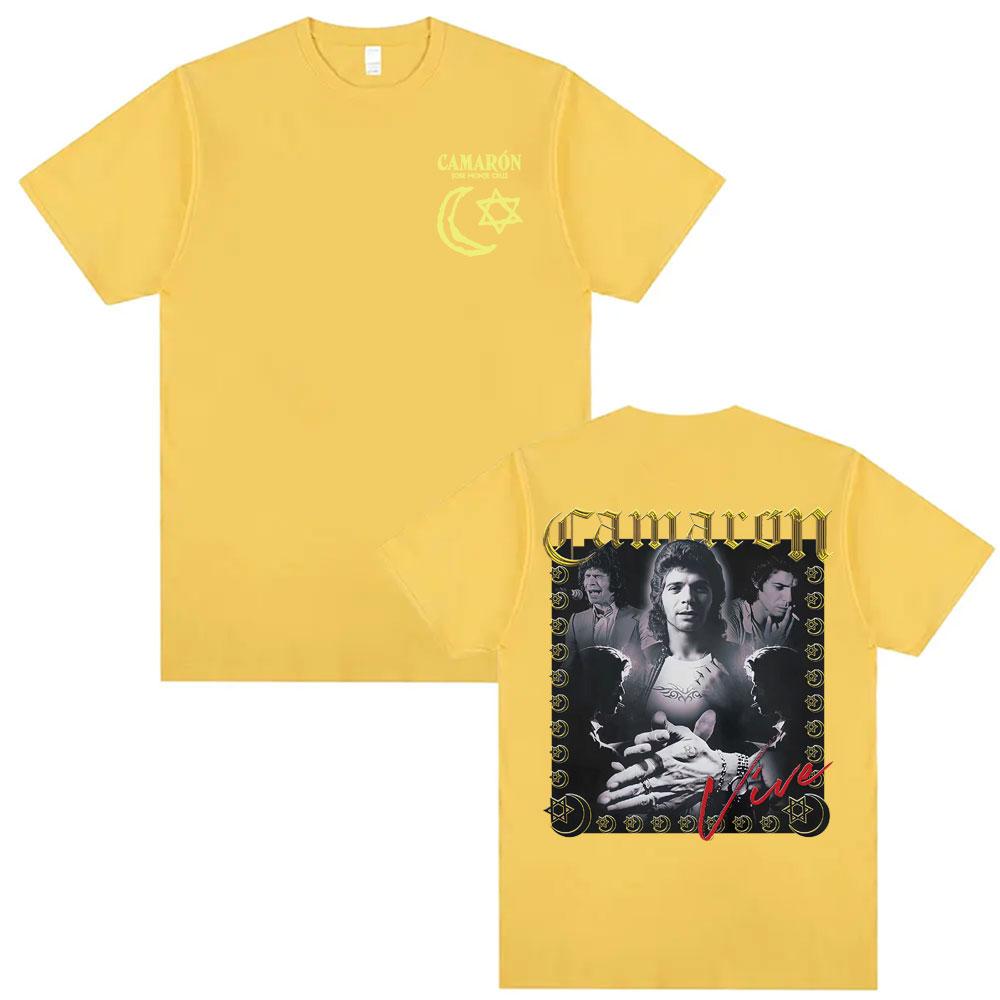 Rock Camaron De La Isla Album Tour Merch T Shirt Mens Clothing Harajuku Vintage Summer T Shirts High Quality Oversized Tshirts