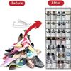 12/24 Pocket Shoes Organizer Rack Hanging Bag Wall Mounted Shoe Holder Hanging Over The Door Behind Closet Organizer Storage Bag