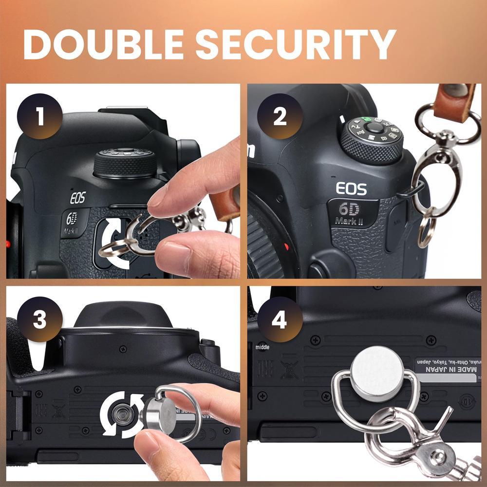 Verstellbarer Anti-Drop Rindsleder Kamera Schultergurt