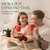 Aluminium Moka Pot Klassieke Koffiezetter voor op het Fornuis Herbruikbaar Filter Espresso Koffiezetter met Anti-brandgreep Ontwerp Keuken Gebruik