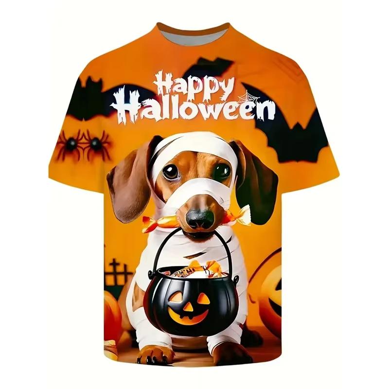 Children's Halloween 3D Printed T-shirt Fashionable Girls Boys Short Sleeve T-Shirt Halloween Gift for Child 2-10Y Party T Shirt