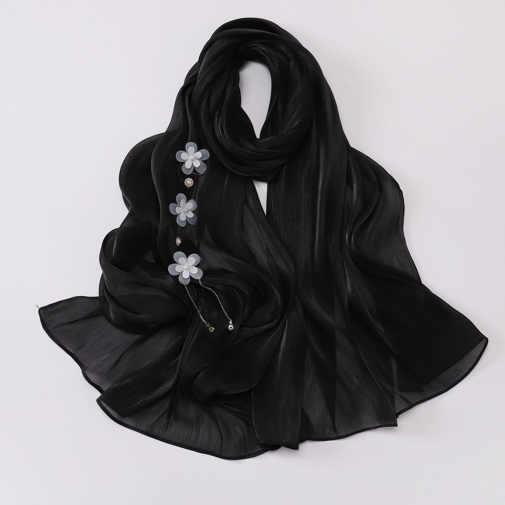 Handmade Flower Pendant Long Scarf Ethnic Headscarf For Women