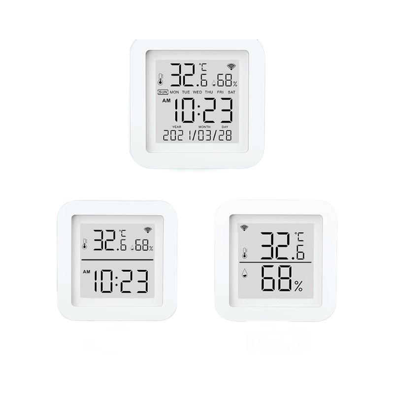 Tuya WiFi Indoor Temperature & Humidity Sensor with Remote Control and Probe