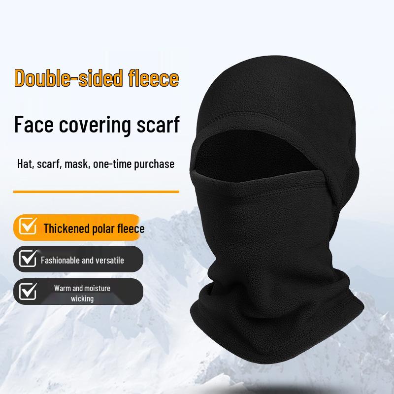 Windproof and Warm Cycling Balaclava: Fleece and Velvet One-Piece Autumn/Winter Hat