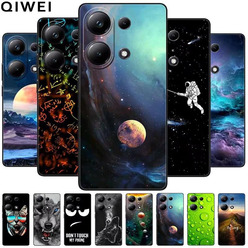For Xiaomi Redmi Note 13 Pro 4G Case Black Silicon TPU Shockproof Soft Cover For Redmi Note13 4G 2024 Protect Capa 13Pro Coque