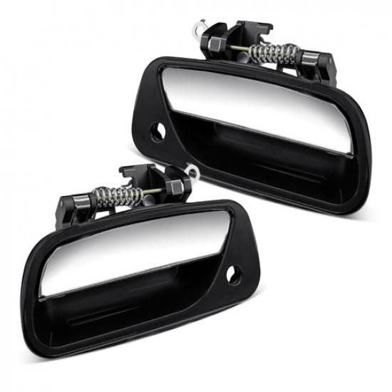 Exterior Door Handle For 1993-98 Toyota T100 Front LH+RH Black &Chrome TO1311135