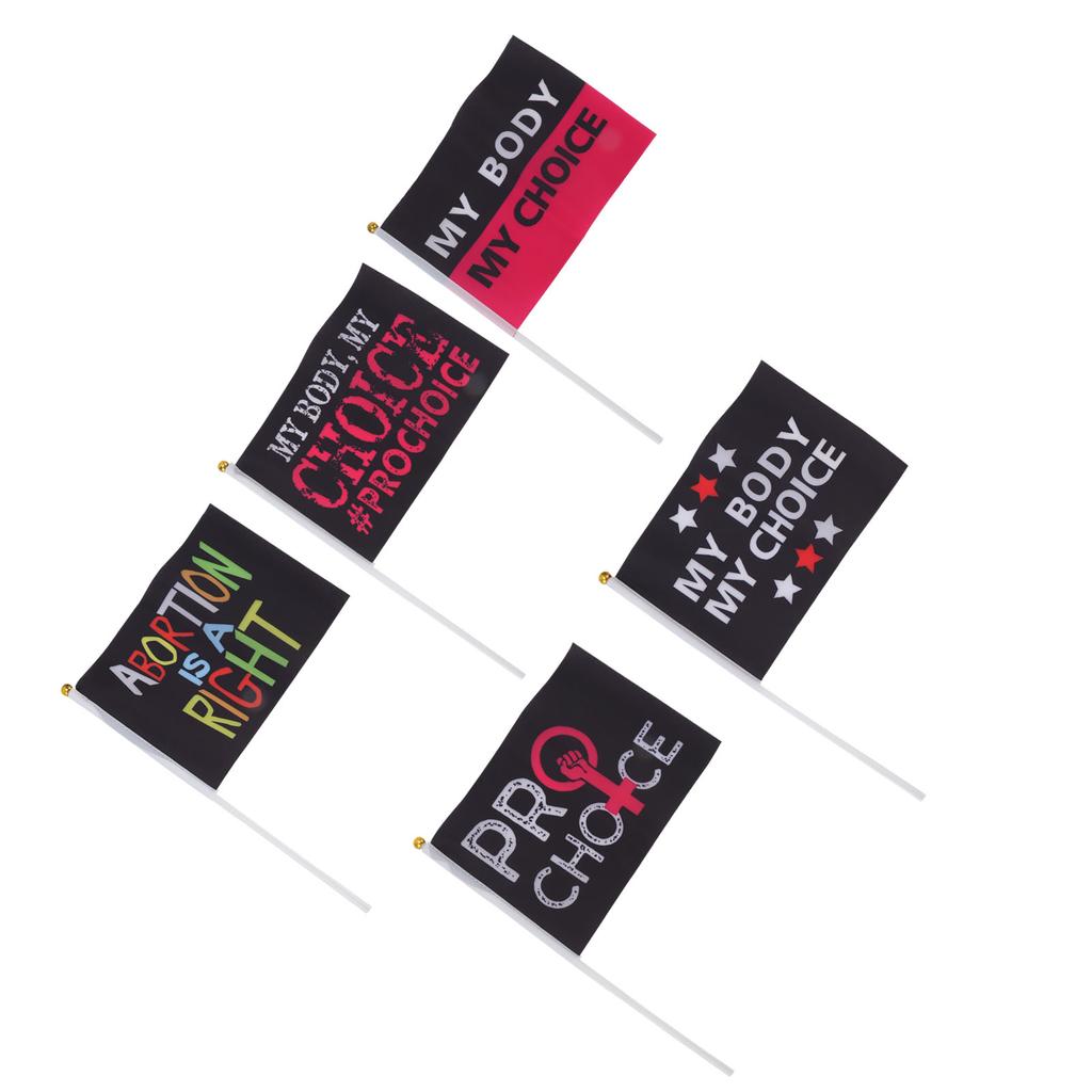 10Pcs Women Rights Flag Feminist Garden Flag Abortion Law Garden Banner for Outdoor Yard Decoration Type A