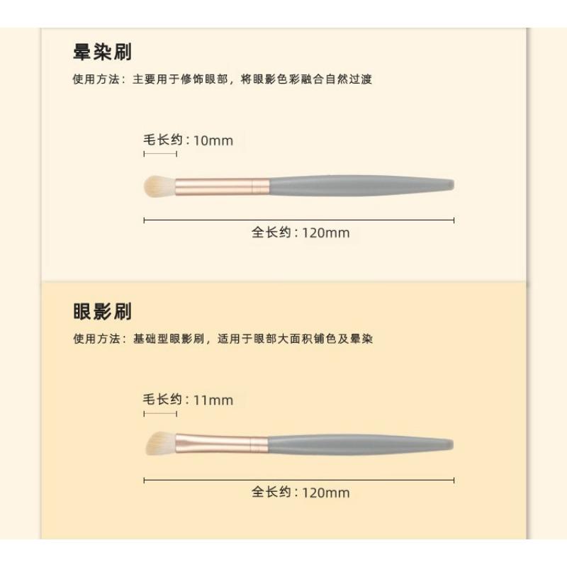 Pcs Makeup Brush Set With Mirror Portable Travel Size