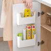 Kitchen Cabinet Door Cling Film Storage Rack, Storage Box, Wall Mounted Cabinet Door Inner Refrigerator Shelf Side Storage
