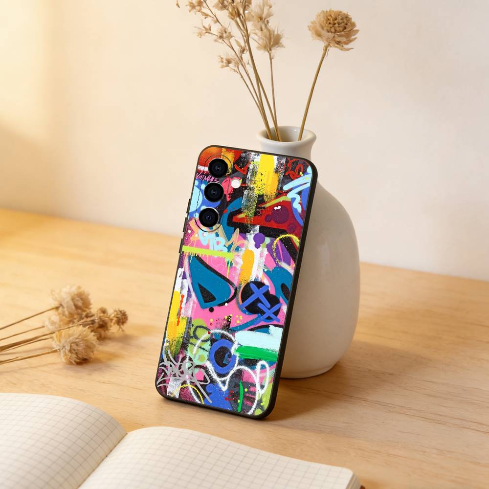 Cool Thing G-Graffiti A-Art Phone Case For Samsung Galaxy A73,A72,A71,A70,A53,A52,A51,Soft Silicone Black Cover