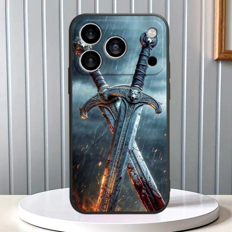 Fashion Hero Design Pattern For Apple iPhone 17 16 16E 15 14 13 12 11 Pro Max Plus Black Soft Silicone Phone Case