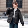 Autumn and winter versatile small man winter down cotton clothes women's fashion short lapel thickened cotton coat tide