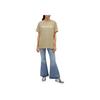 Coach Logo Letter Print Casual Round Neck Short Sleeve T-Shirt Women Tops Gray-Green CR035-NI1