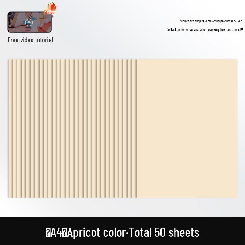 Free Shipping: Extra Thick A4 Color Cardstock - 50 Sheets - 160g White Card for Children's Crafts & Origami