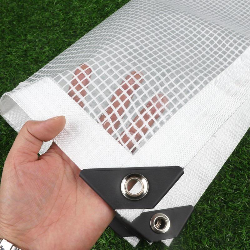 0.35mm PE Mesh Reinforce Tarpaulin With Gromments Pergolas Gazebo Rainproof Furniture Cover Garden Plants Antifreezing Tarp
