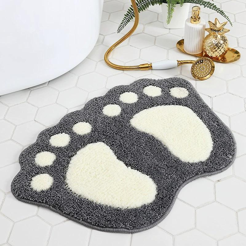 

Superfine Fiber Strong Water Absorbent Bathroom Floor Mat Non Slip Bottom Soft Comfortable For Bathroom Kitchen Laundry Room 1pcs серый