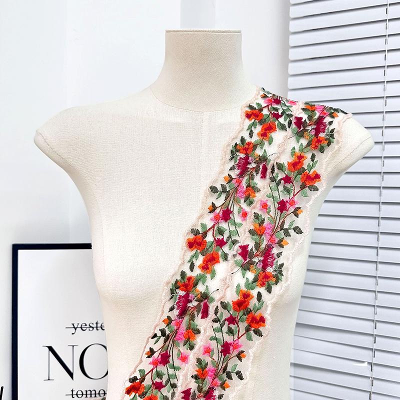 1Pc Hair Accessories Fashion Gift Wrap Rural Style Clothing Accessories Bohemia Embroidered Ribbon Handmade Materials