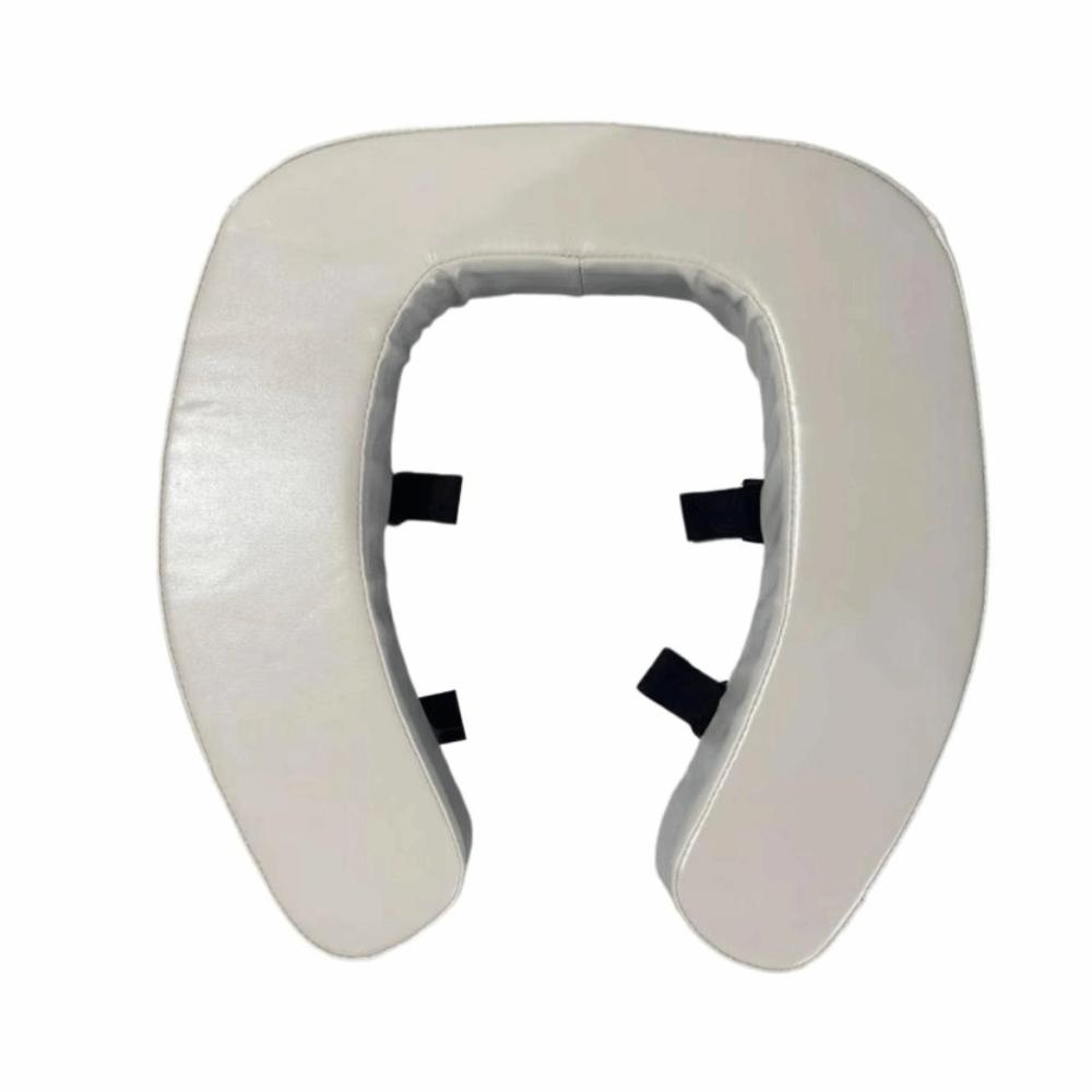 Washable Raised Toilet Seat Cushion Waterproof Toilet Seat Pad  Home Bathroom Beige PU