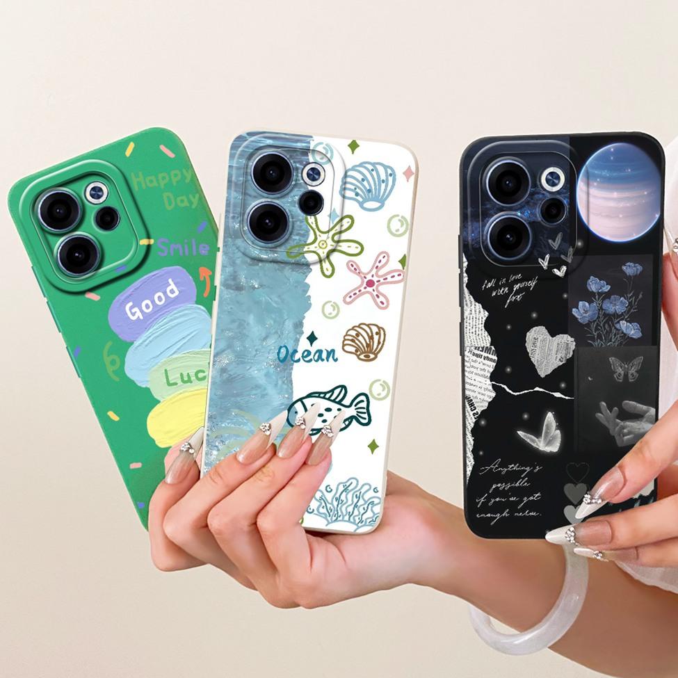 For Oppo Reno 15F CPH2801 Case For Oppo Reno15 FS CPH2801 Cover Cute Kawaii Luxury Fashion Flowers Cool Painted Silicone Casing