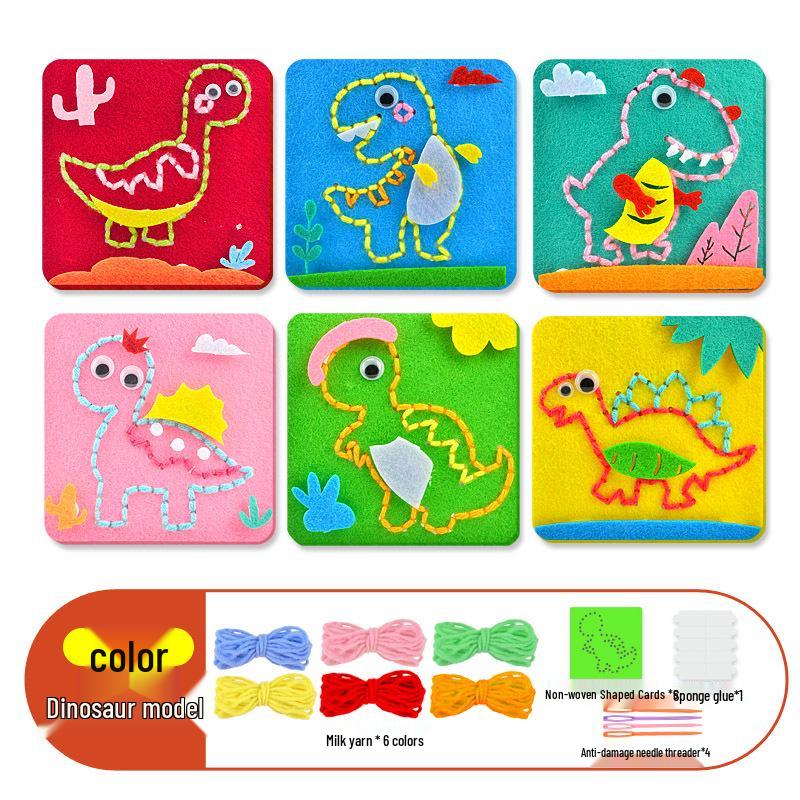 Montessori DIY Threading Toy Kit: Kindergarten Non-Woven Fabric Sewing Set