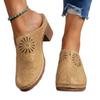 Scarpe Baotou Tacco Zeppa Infradito da Donna Scarpe Perforate Taglie Grandi Sandali