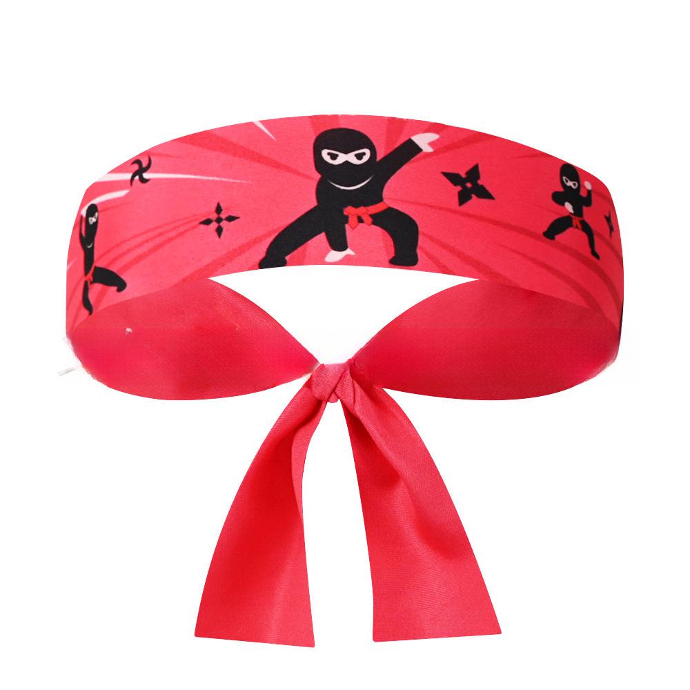 Kids Ninja Samurai Karate Headband Party Gift Decor Hairband for Birthday Theme Supplies