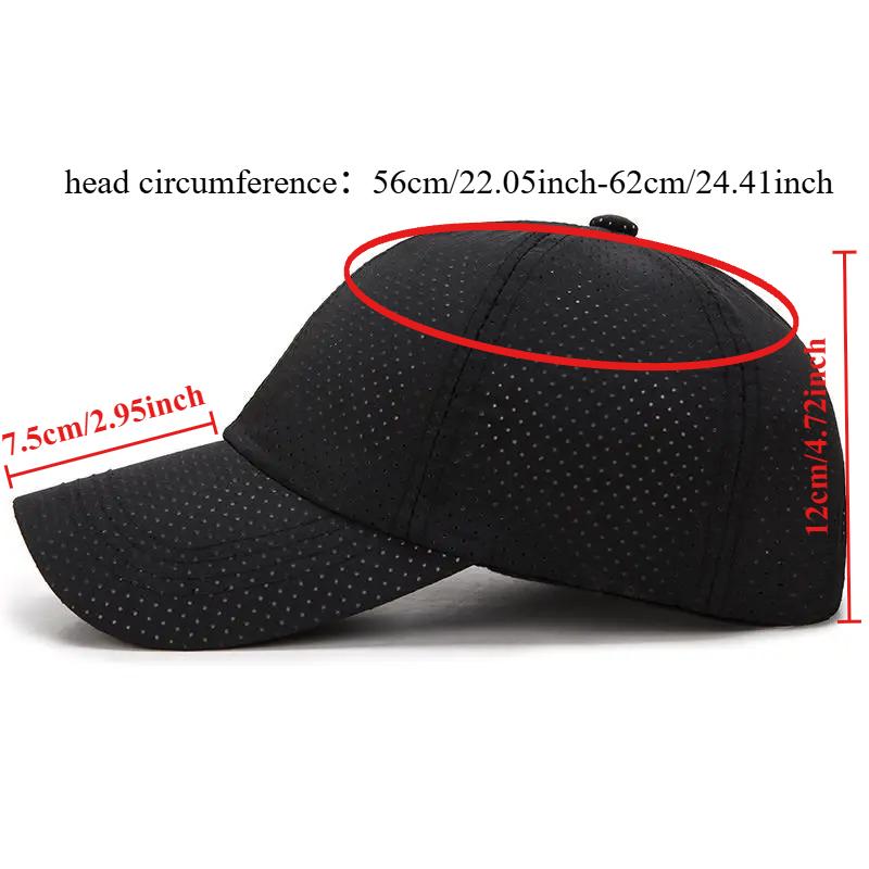 Spring Baseball Cap with Breathable Mesh, Sun Hat, Golf Cap, Quick Drying Sports Cap, Suitable for Daily Use, Outdoor Use,Unisex
