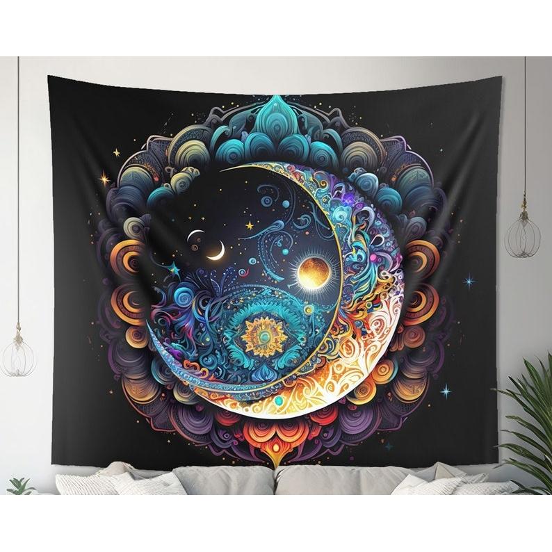 Mandala tapestry 75x100 чёрный