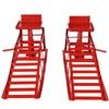 Garage Car Lift 2Pcs Metal Hydraulic Auto Repair Ramps 5 Ton Capacity 98 to 15 Inches Height Control Tire Replacement Tool
