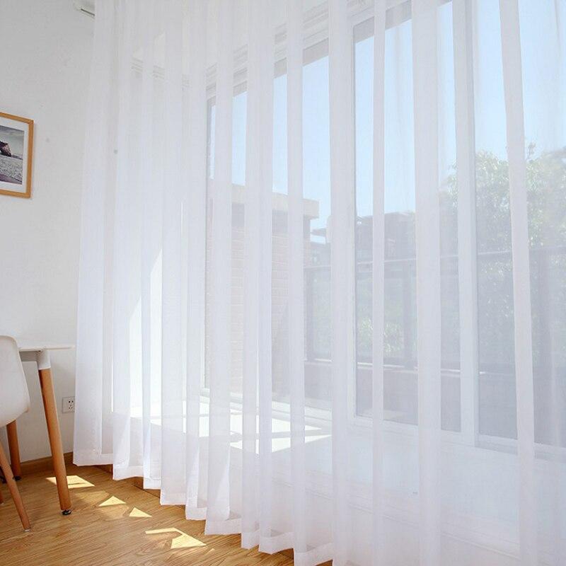 Modern Minimalist Specialty Solid Color Breathable Translucent Thin Window Screen White Window Screen