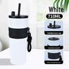 316 Stainless Steel Portable Thermos Cup with Giant Straw for Coffee or Ice Water