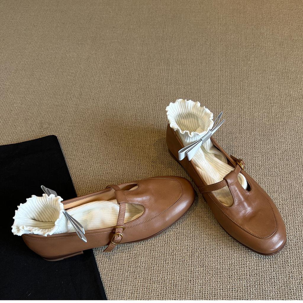 Fashion temperament retro British style thick heel small leather shoes women's 2025 new spring and autumn skirt French loafers