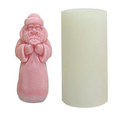 Carrying Gift Bag Santa Candle Silicone Mold DIY Christmas Dwarfs Resin Plaster Making Handmade Chocolate Cake Decor