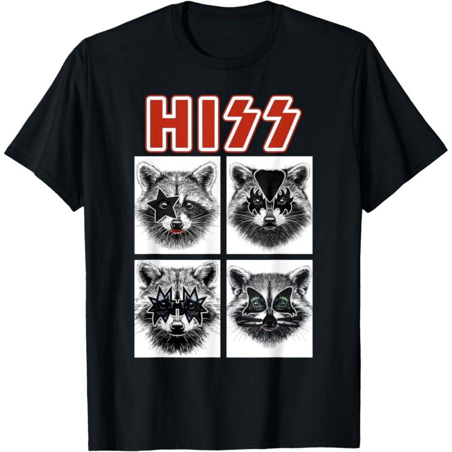 Raccoon Rock Music Band Concert Men Women Kids Funny Raccoon T-Shirt XXXXXL чёрный