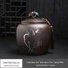 Retro Chinese Zisha Ceramic Tea Caddy